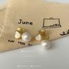 Delicate Fritillary love ear clips without ear piercings, high-end sweet temperament pearl stud earrings, niche personality simple earrings