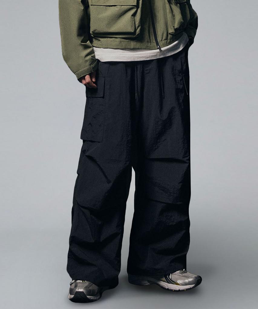 NOT4NERD Parachute Nylon Cargo Pants - Black
