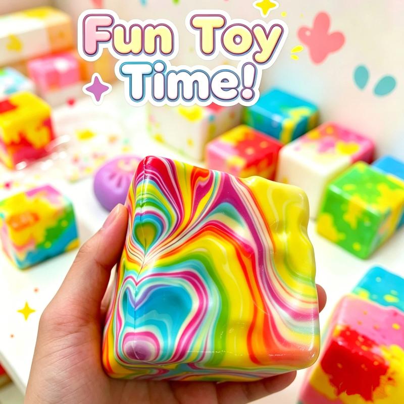 Slow Rising 8cm Cheese Decompression Toy Maltose Filled Ideal Office Desk Fidget Toy