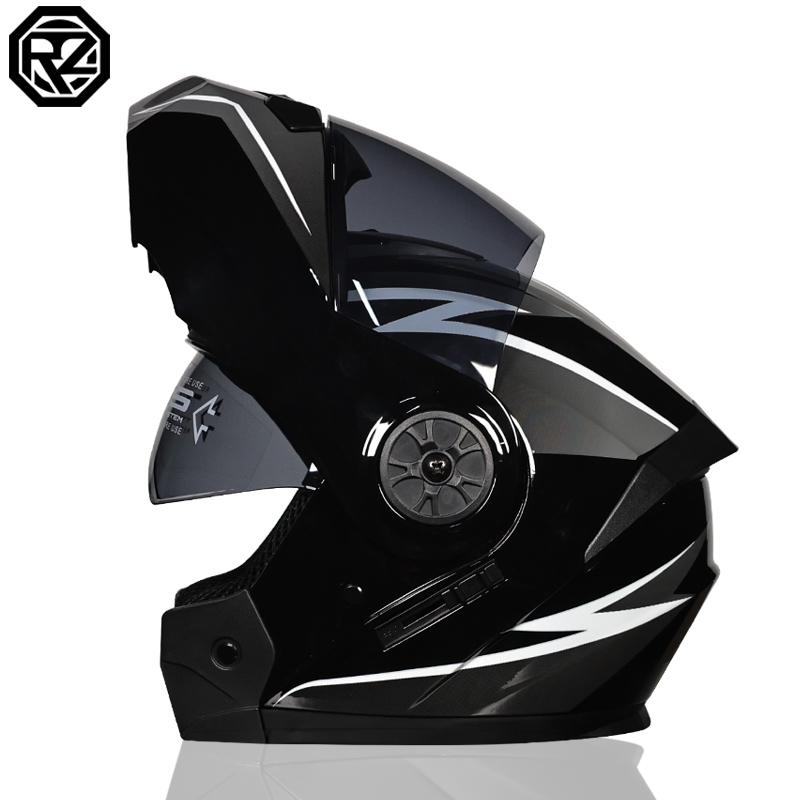 Latest DOT Approved Safety Modular Flip Motorcycle Helmet Voyage Racing Dual Lens Helmet Interior Visor ORZ