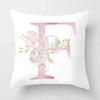 45x45cm Pink Rose 26 Letters Pillowcase Wedding Party Decoration Sofa Car Creative Ornament Couple Home  Cushion Cover