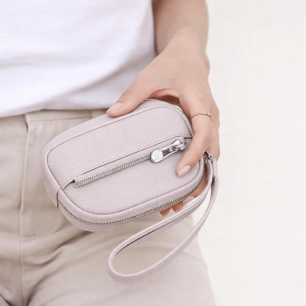 Portable PU Leather Women Wallet Purse Card Bag Coin Purse Zipper Mini Key Bag Outdoor