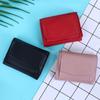 New PU Leather Leather Wallet Coin Purse Short Wallet Folding Mini Wallet with Cash Slot Simple Small Purse for Women