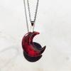 Blutmond Sichelmond Anhänger Halskette Schlüsselbein Kette Halskette Statement Schmuck