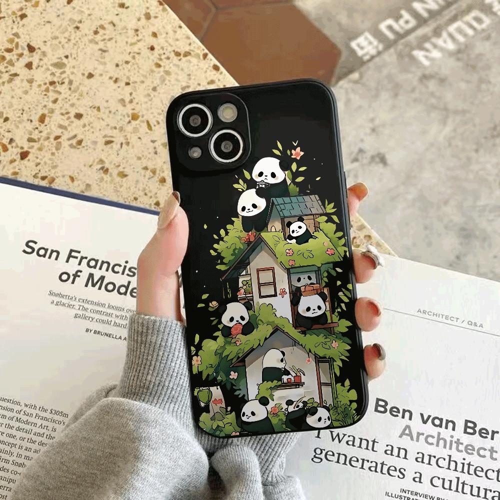 Panda silicone Phone Case for For Xiaomi Redmi Note 14 13 12 11 10 9 8 7 14 Pro Plus 4G 5G Anti-Scratch Slim Fit Trendy Cover
