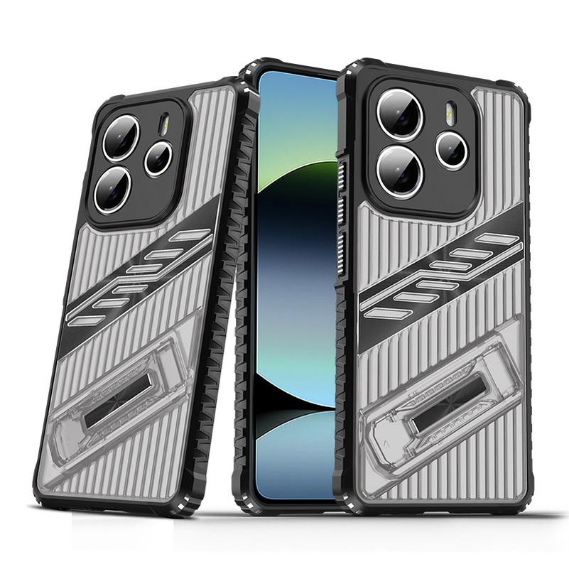 Invisible Bracket Four Corner Airbags Protect Case For Xiaomi Redmi Note 14 4G Note14 Pro + 13 Pro Redmi 14c 13C A3 Armor Cover
