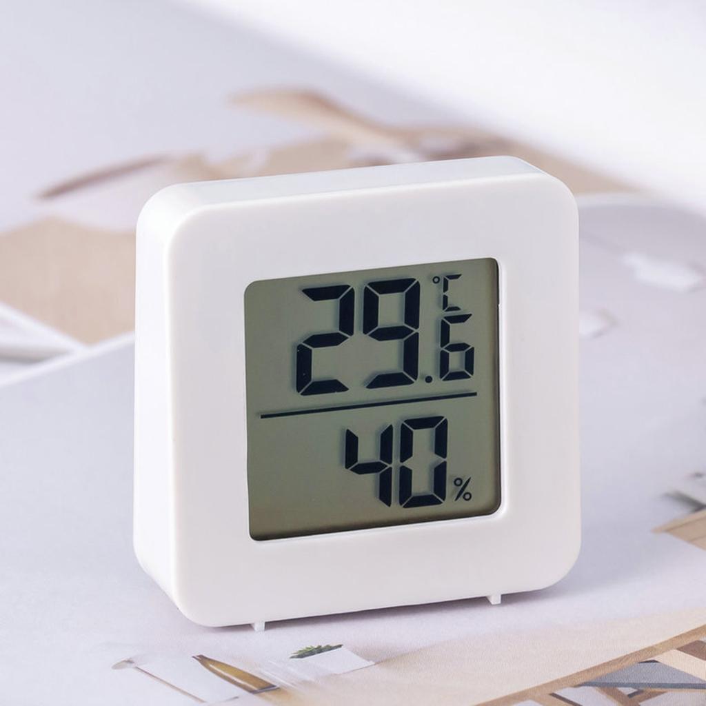 LCD-Digitalthermometer-Hygrometer Hochpräzises Temperatur-Feuchtigkeitsdetektor-Sensormessgerät Selbstklebendes Erkennungsmessgerät