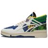Li Ning Wave Mid Party High Top Skateboard Shoes Men's White Green Blue AGCS283-1