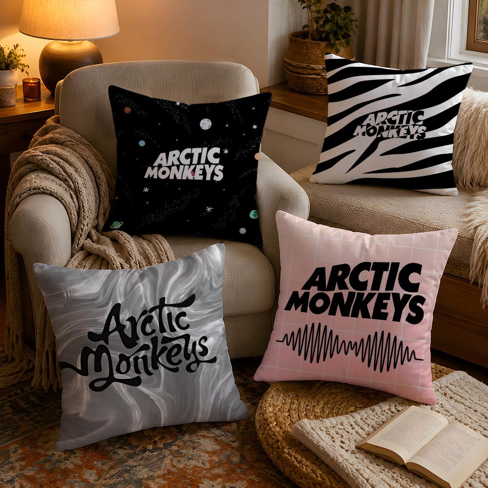 Hot AArctic Monkeys Brand Pillow Case Soft Plush Cushion Cover Double Print and Invisible Zipper for Sofa Home Car Use