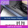 Car Threshold Strip Protective Sticker Pad For Grand Koleos/Geely Monjaro Xingyue L ABS Carbon Fiber Welcome Pedal Rear Guards