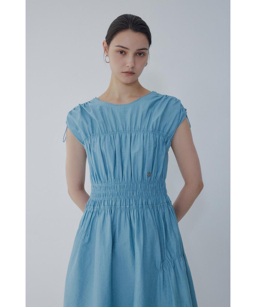 Bobeu Voluminous Shirred Long Dress_Blue 7156237002