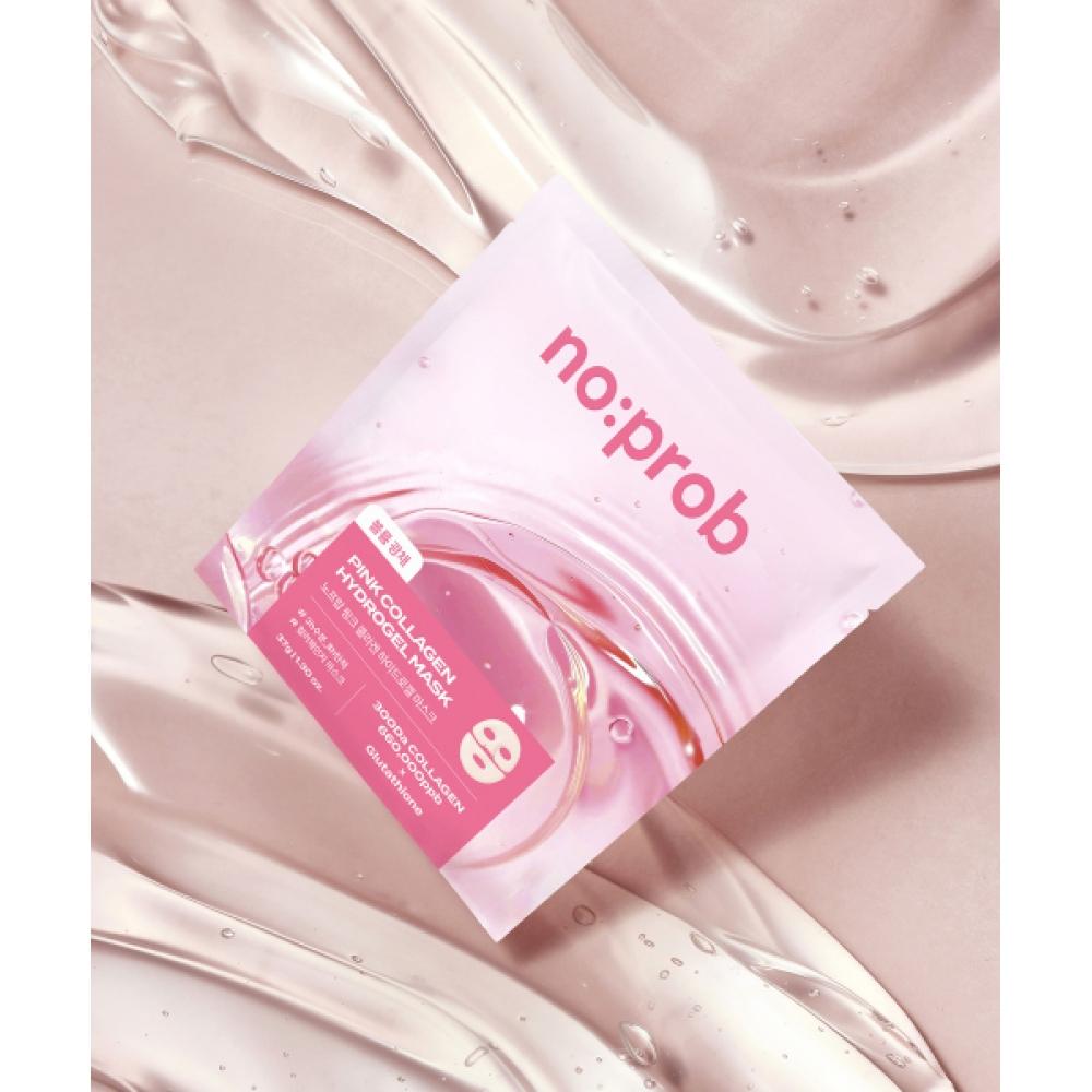 Noprob [volume Glow] Hydrogel Mask Pink Collagen  5 Sheets 