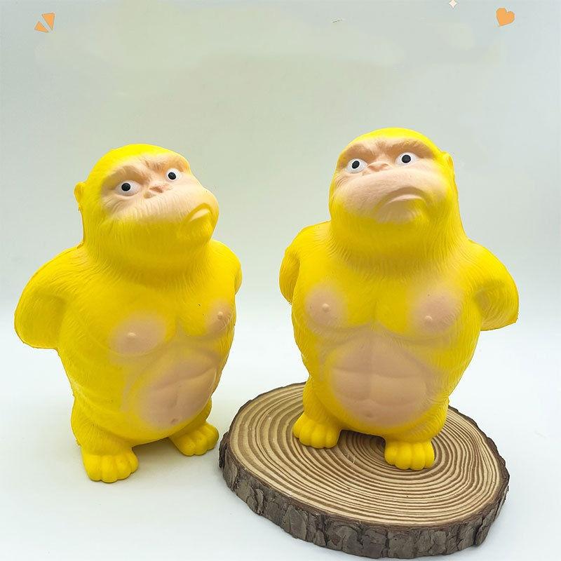 Squishies Gorilla PU Slow Rising Soft Decompression Doll Toy Animal High-Elastic Stretchable Kawaii Squeeze Toys for Kids Adult