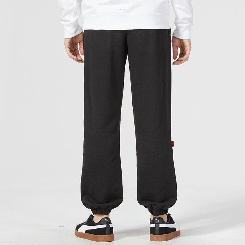 Puma Team Badge Early Spring Series Sports Joggers Unisex Bottoms Black 677378-01