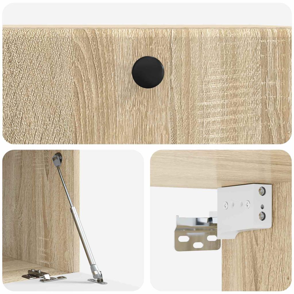 Wall Mounted TV Cabinet 59.5 x 41 x 30 cm Sonoma Oak
