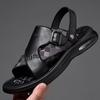 First layer cowhide sandals men's trend 2025 summer non-slip soft sole dual-purpose beach shoes men's leather sandals men's
