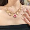 Ozean Serie Emaille Anhänger Halskette Damen Seestern Muschel Blume Halskette Retro Meeresküste Strand Urlaub Tägliche Schmuck Accessoires