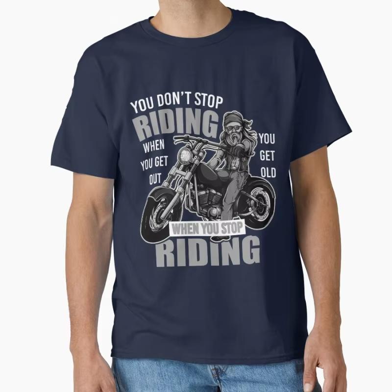 Riding When You Stop Riding Funny Road Racer Gift T Shirt for Motocycle Lover Large Size Tops S6XL Mens Clothing