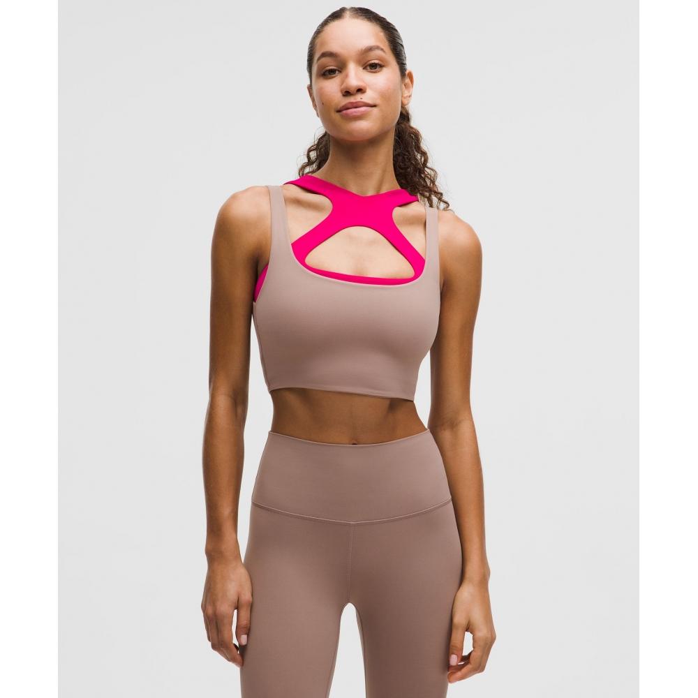 Lululemon Bend This SCoop And SquAre BrA  Light Support  A C Cups Ashen Rose