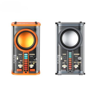 Mecha Small Steel Cannon Bluetooth Speaker Dazzling Transparent TWS Portable Small Stereo Outdoor Subwoofer Creative Gift