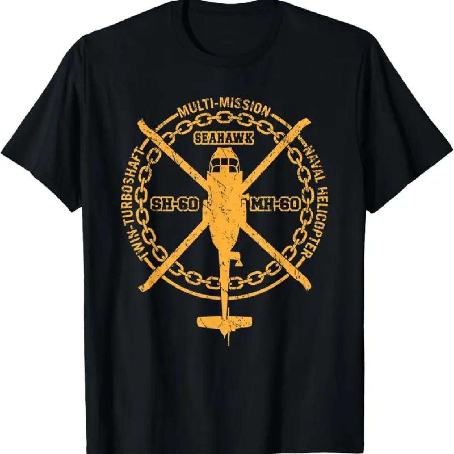 НОВЫЙ ОГРАНИЧЕННЫЙ SH 60 MH Seahawk Многоцелевой Военный Вертолет Футболка S