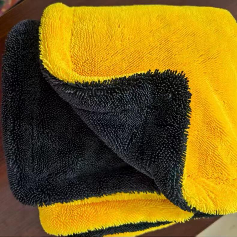 Dual-Layer Absorbent Car Wash Towel - Thick, Double-Sided Pigtail Design
