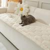Thickened Warm Sofa Cover Fabric New Autumn And Winter Anti Slip Sofa Cushion Cover One-Piece Laying Skin Friendly Cream Style