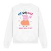 Peppa Pig Womens/Ladies He Or She Mummy Pig Sweatshirt