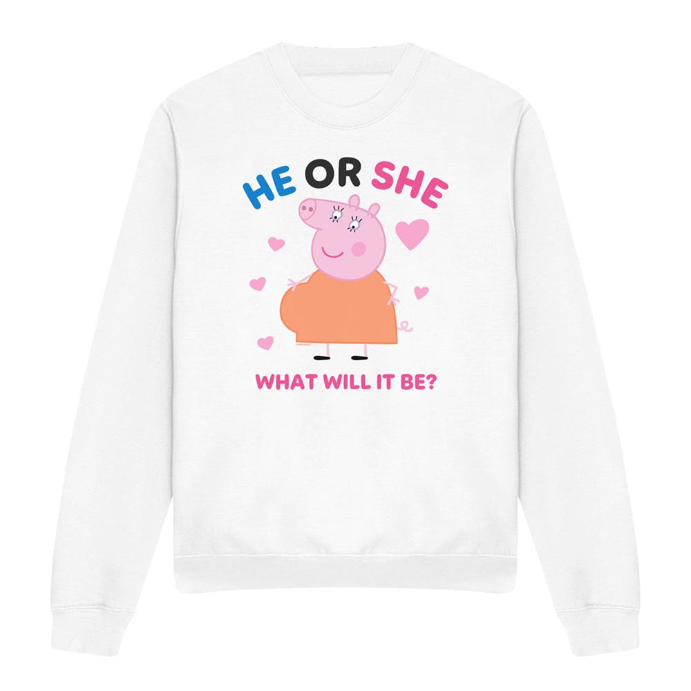 Peppa Pig Womens/Ladies He Or She Mummy Pig Sweatshirt