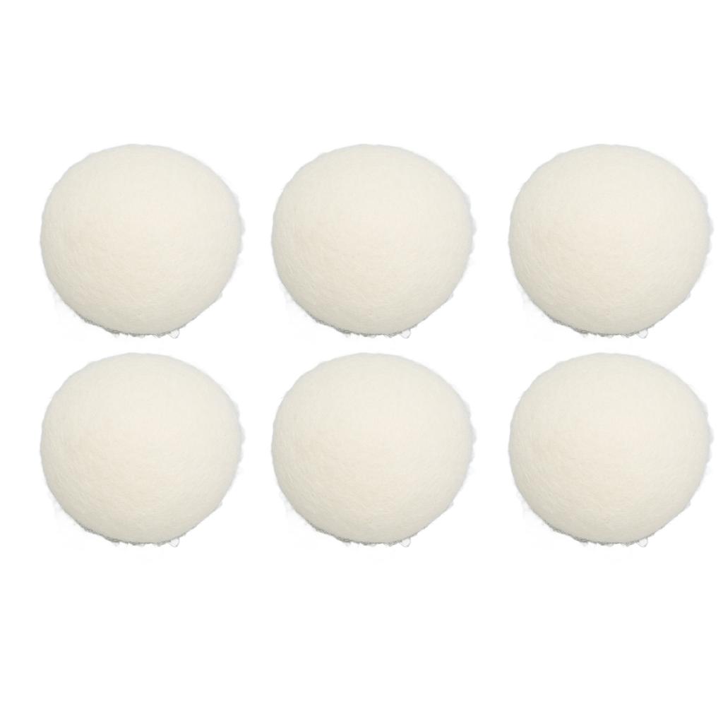 6Pcs Wool Drying Balls Reusable Skin Friendly Static Reduction Time Saving Fabric Softener Ball for
