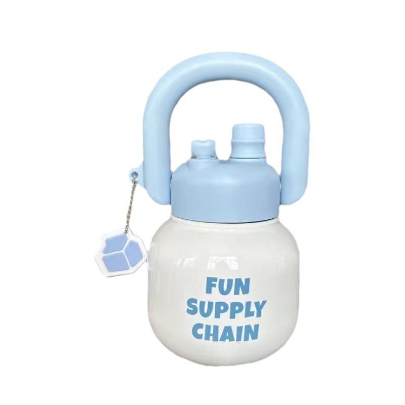 316 Stainless Steel Insulated Cup with A Large Belly High Aesthetic Value Dual Drinking Pot Outdoor Portable Straw Water Cup