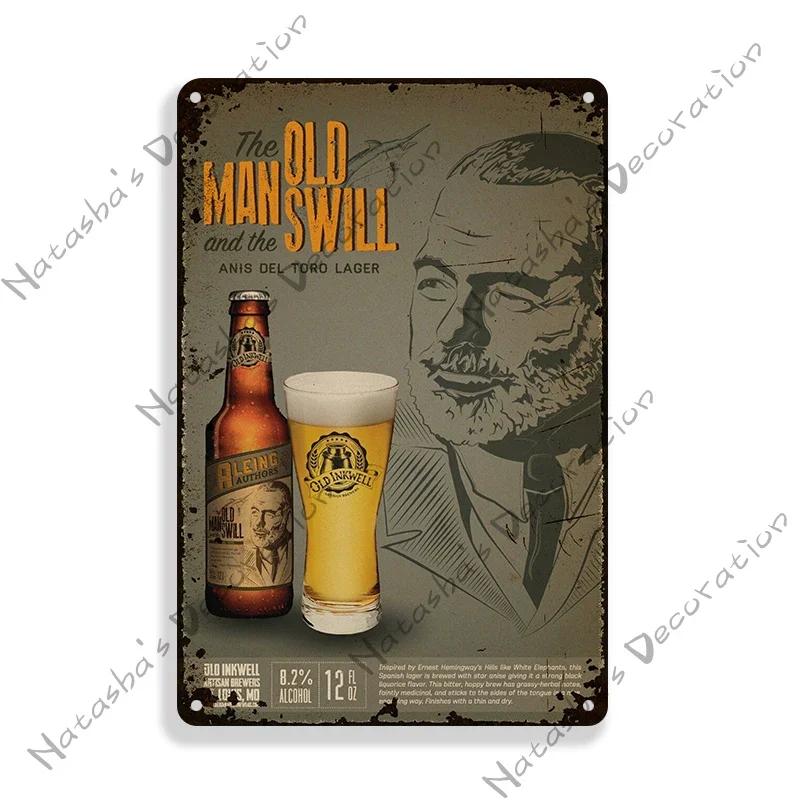 Beer Decorative Plate Bar Industrial Decoration Old Retro Poster Home Bar Cafe Club Wall Metal Plate Classic Wall Metal Signs