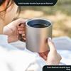 Pure Titanium Mug - Outdoor Camping Water Cup with Tea Strainer, Double-Layer Heat-Resistant Cup