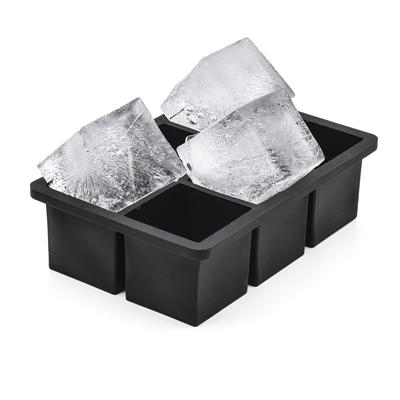1 pz Vassoio per Cubetti di Ghiaccio in Silicone con Coperchio - 6 Scomparti, Misura Grande, Riutilizzabile e Staccabile, Mantiene le Bevande Fredde, Ideale per Cucina, Feste