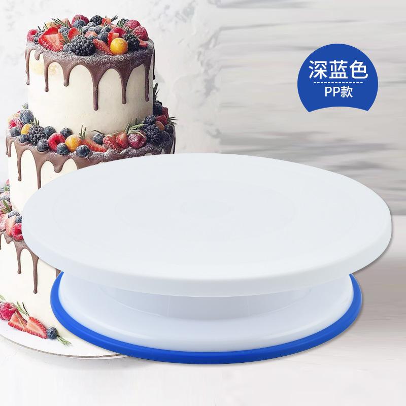 1Pcs Plastic Cake Turntable 360 Degree Rotating Anti-Slip Stand Platform for Home Cake Decorating Professional Bakery Tool