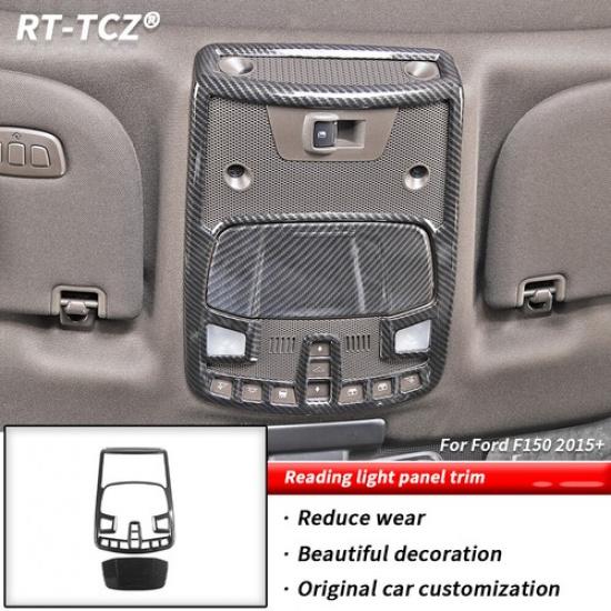 2x Front Reading Light Lamp Cover Trim Frame For Ford F150 2015- Accessories