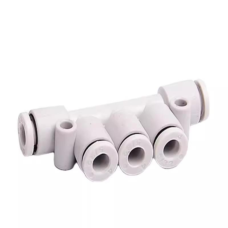 Pneumatic Quick Connector: Mini T-Type Reducing 5-Way Push-to-Connect PKG4-3 6-4