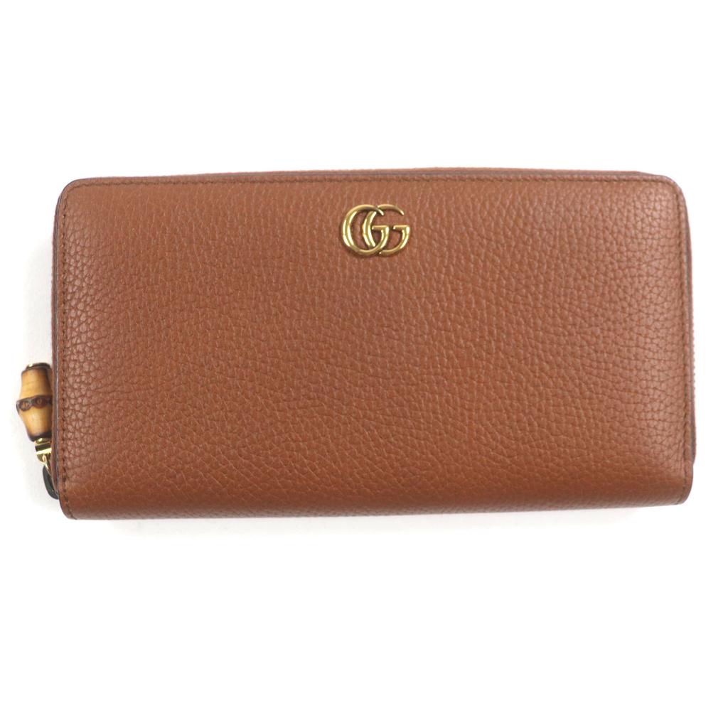 GUCCI Purse Bamboo Brown leather mens 739499 Used