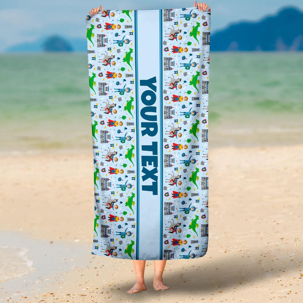 Personalized Butterfly Beach Towel - Custom Birthday Gift or Holiday Present for Girls Boys Kids Children, Swimming and Pool Use
