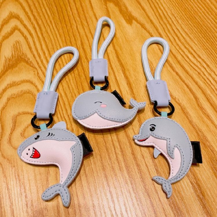 Charming Leather Dolphin Keychain with Whimsical Design Elegant Key Chain Charm for Everyday Use and Special Occasions