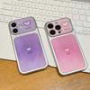 Ins Pink and Purple Smudge Love Applies To iPhone17 Electroplated Mobile Phone Case Apple 16 Large Windows 15/14 Personality 13