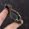Black Ethiopian Opal Gemstone Pendant Copper Wire Wrapped Pendant Handmade Copper Jewelry Designer Pendant Wire Wrap Jewelry Gift For Mother