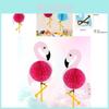 Cute Pink Flamingo Honeycomb Hanging Decoration For Birthday Party And Holiday Festivities