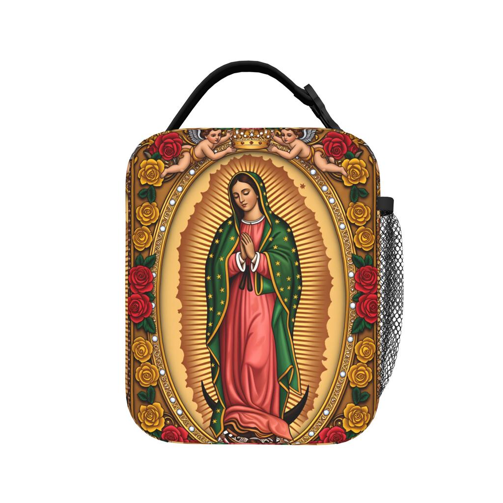 Our Lady Of Guadalupe Virgin Mary Catholic Mexico Lunch Bag Leisure Lunch Box Outdoor Picnic Tote Food Bags For Child Cooler Bag