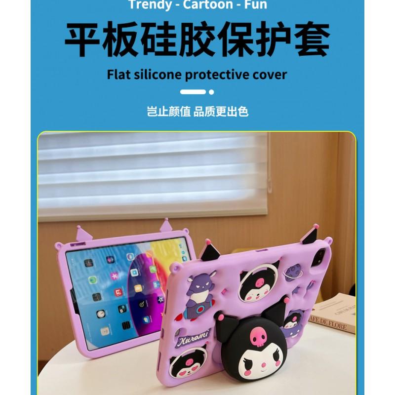 Silicone Tablet Case MatePad 11.5 S SE X9 Pro Air X8a Shockproof Soft Shell With Stand Cartoon Cute Design Purple