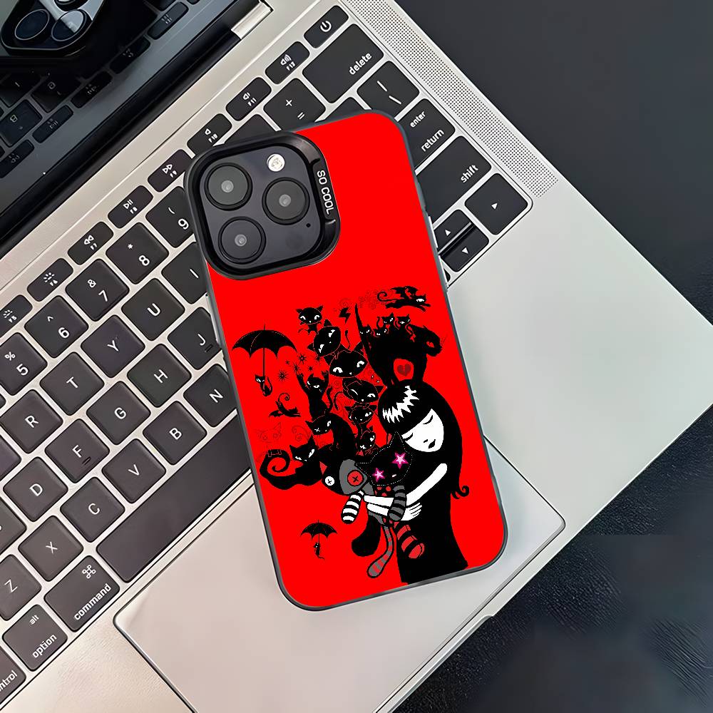 E-Emily The Strange Phone Case For iPhone 17,16,15,14,13,12,11,Pro,XS,Max,Plus,Mini,SE4,E Black Matte Shockproof Cover