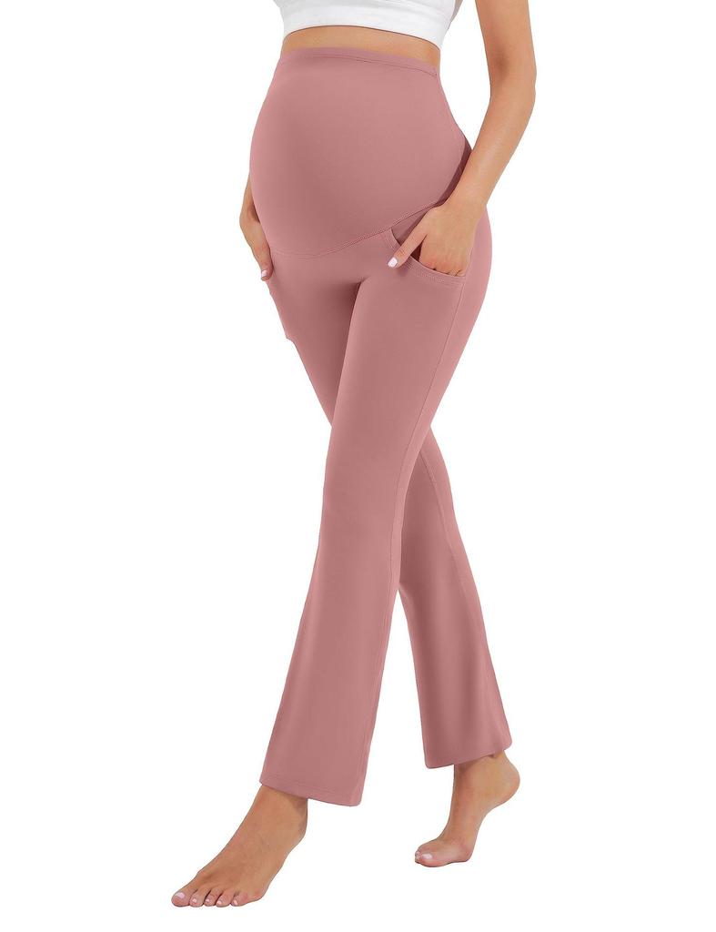 European & American High-Waisted Maternity Support Pants, Nylon Stretch, Micro-Flare, Plus Size, Versatile Outerwear JL13