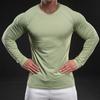 New Quick-drying Ice Silk Long-sleeved T-shirt Men's Casual Sports Fitness Outdoor T-shirt Top Men