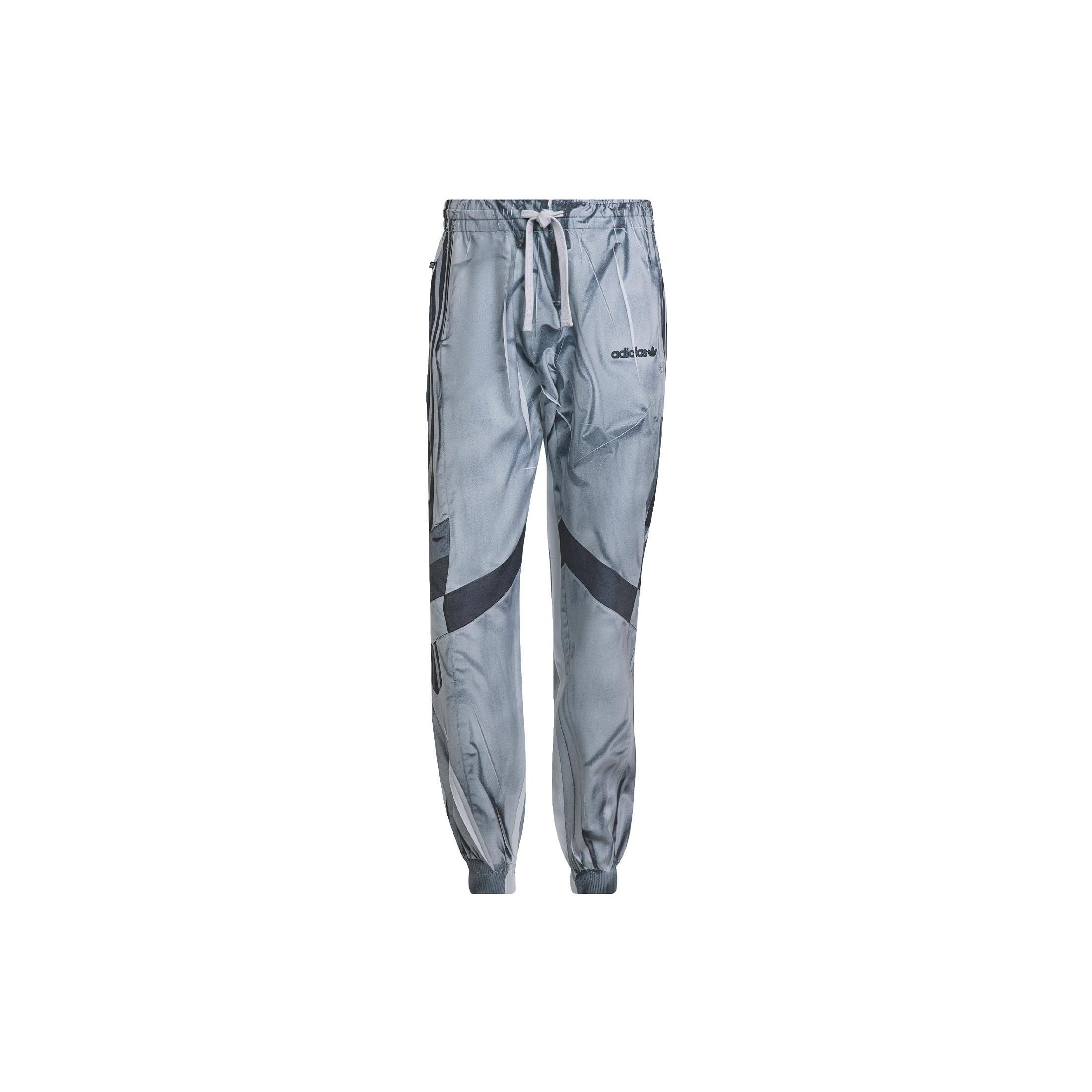 Men s adidas originals Logo Colorblock Printing Lacing Bundle Feet Sports Pants/Trousers/Joggers Gray HD2236 XS