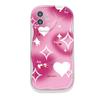 Pink smudge love applies to iPhone17 Pro mobile phone case Apple 16 cream wave 14/13 soft case 15